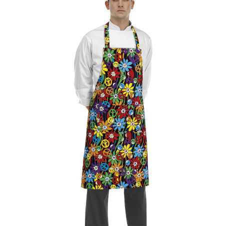 Grembiule Pettorina Bip Apron Peace and Love EGOCHEF