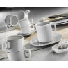 Set 12 Piattini Tazza Te Sea Wave Bianchi Kutahya Porselen