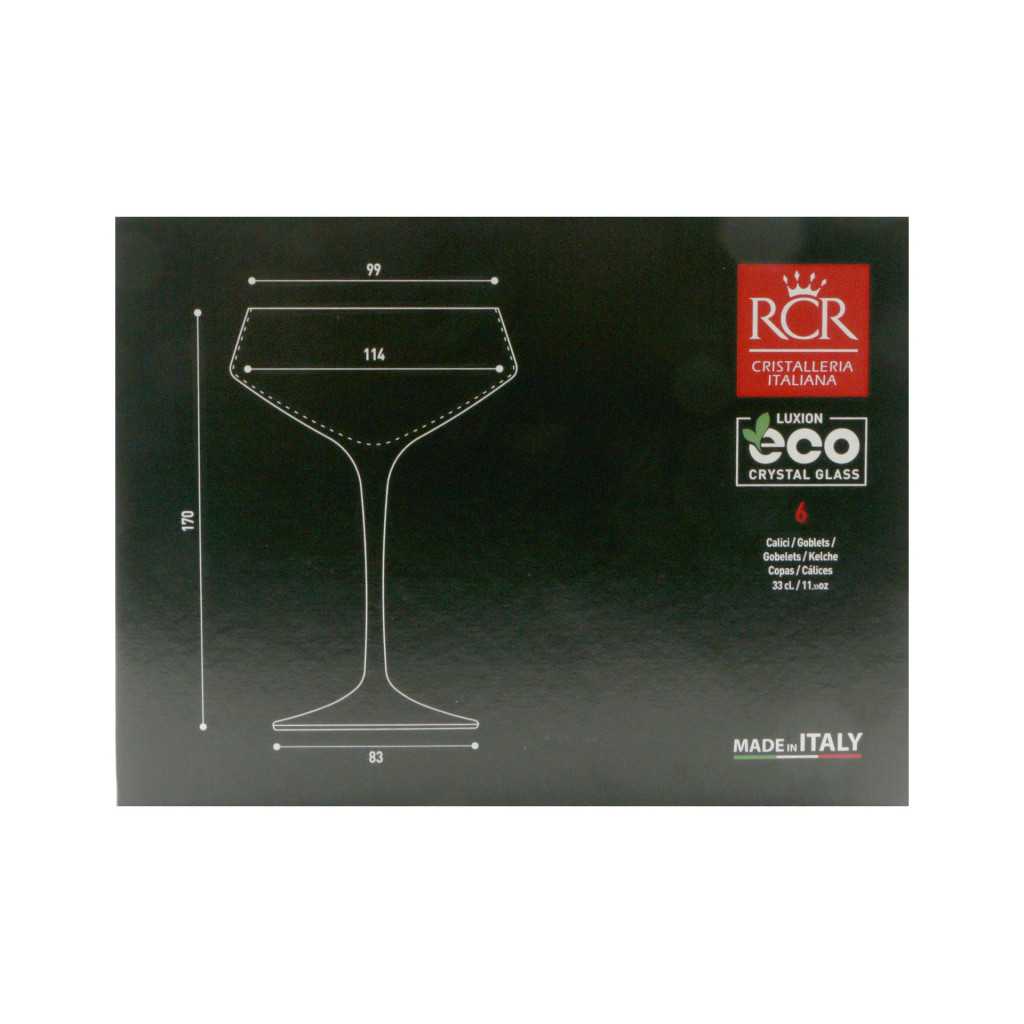 Set 6 Coppe Champagne Aria 33 cl RCR