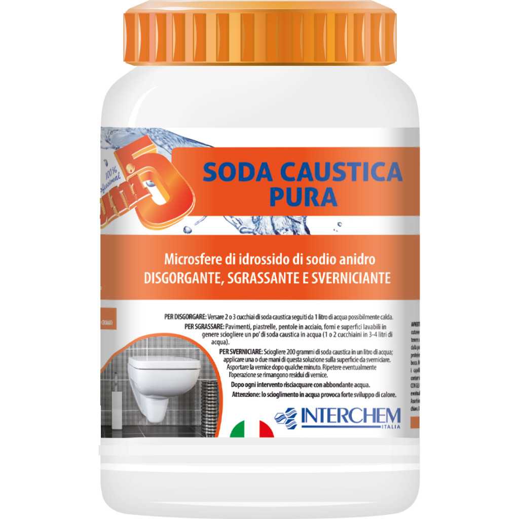 Uni5 Soda Caustica 1 kg INTERCHEM