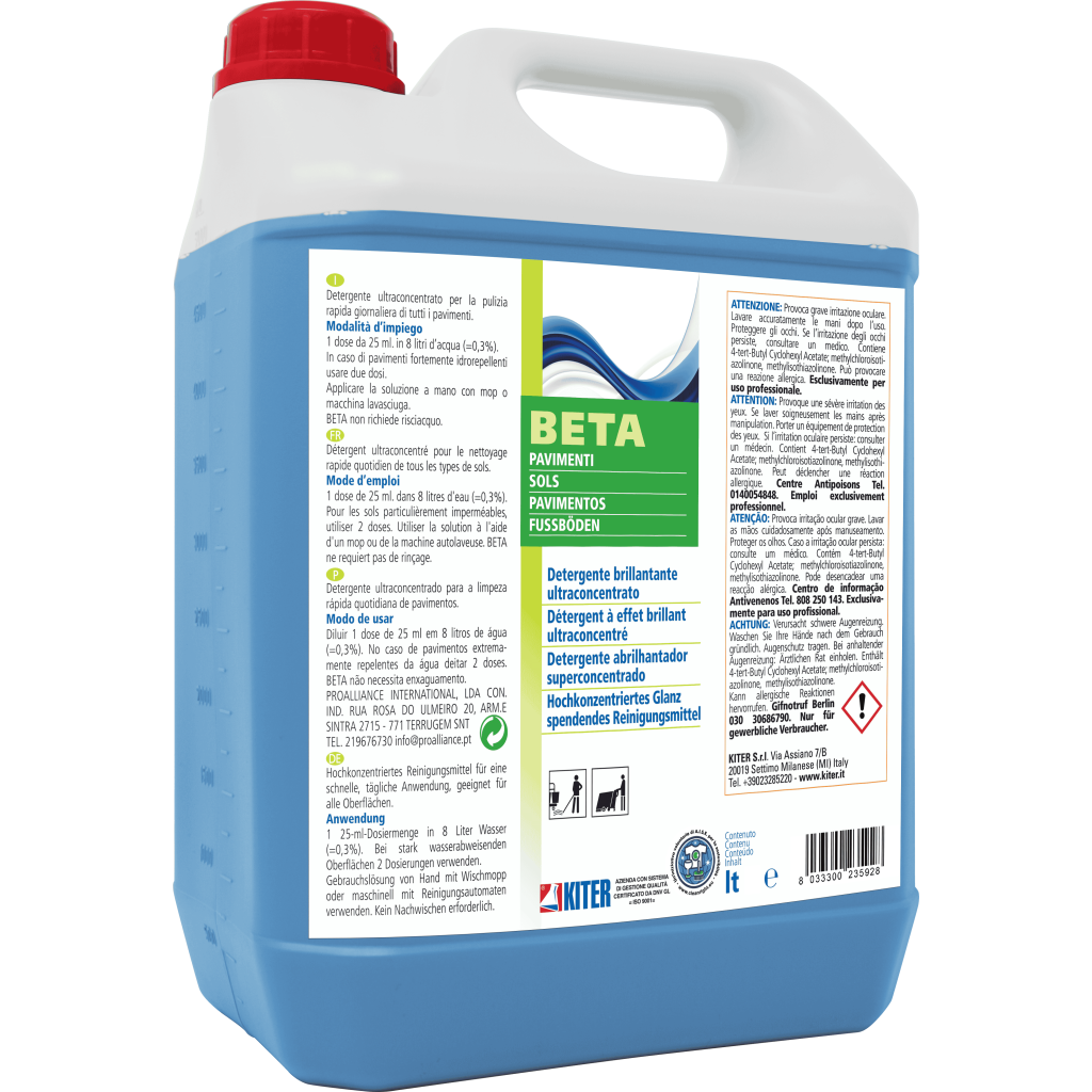 Detergente Pavimenti Ultra Concentrato Beta 5 lt KITER