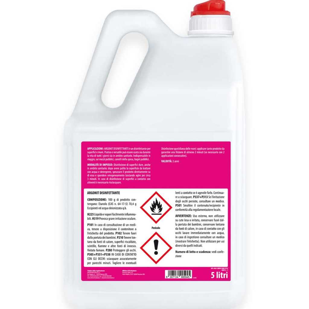 Disinfettante Alcolico Superfici Argonit 5 lt INTERCHEM