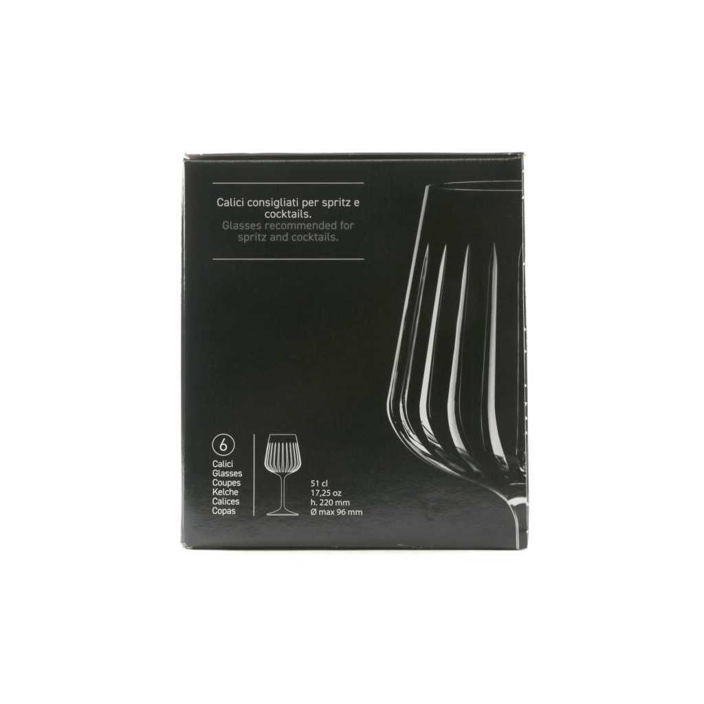 Set 6 Calici Cocktail Spritz Timeless 49 cl RCR CRISTALLERIA
