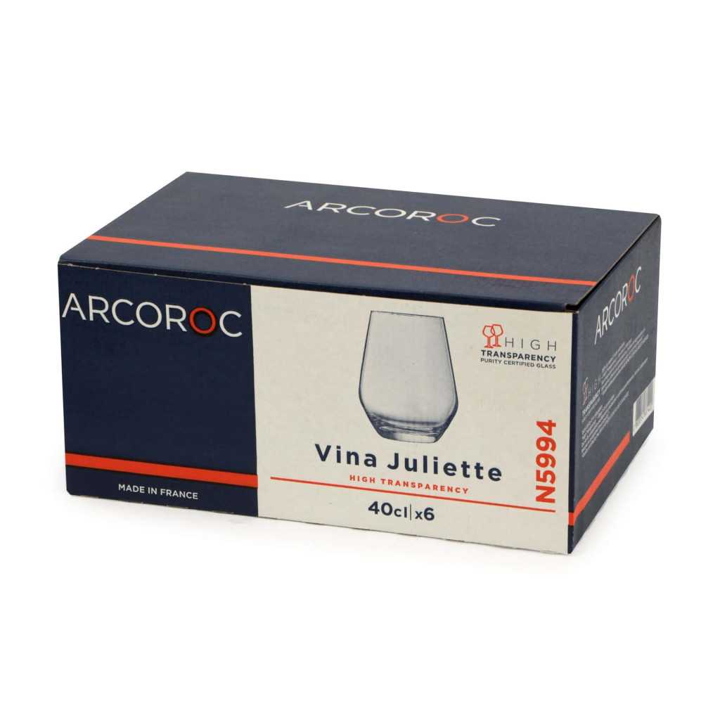 Set 6 Bicchieri Acqua Vina Juliette 40 cl ARCOROC