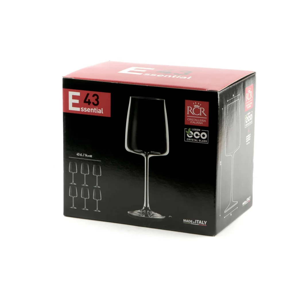 Set 6 Calici Vino Essential 43 cl RCR CRISTALLERIA ITALIANA