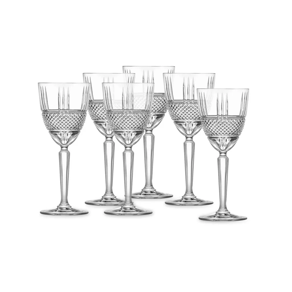 Set 6 Calici Vino Brillante 23 cl RCR CRISTALLERIA ITALIANA