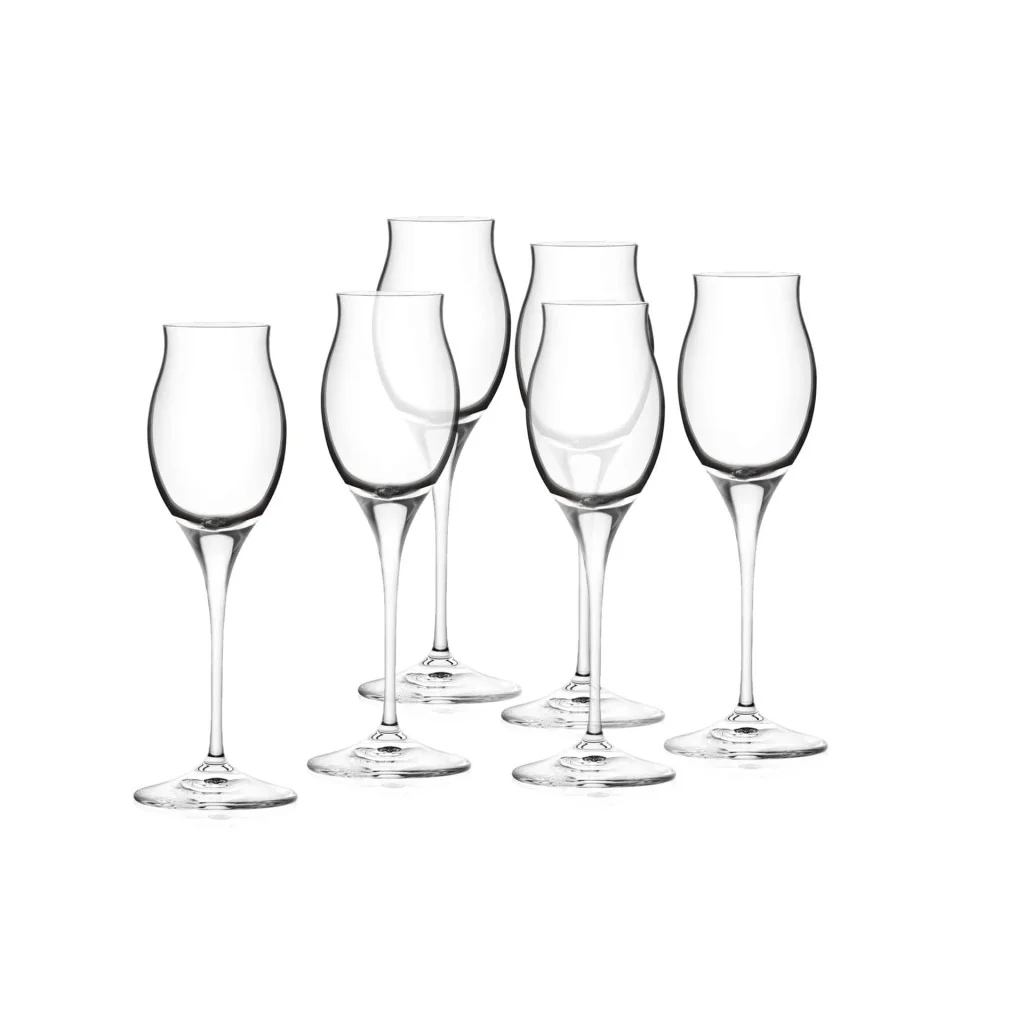 Set 6 Calici Grappa Invino 10 cl RCR CRISTALLERIA ITALIANA