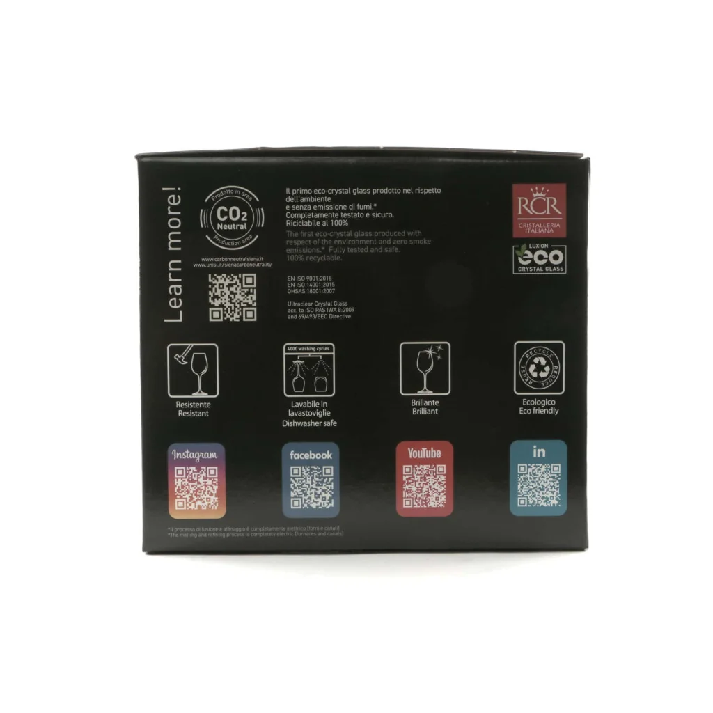 Set 6 Calici Martini Timeless 21 cl RCR CRISTALLERIA ITALIANA