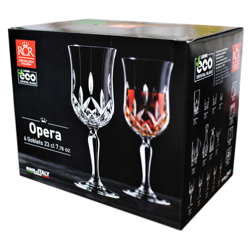Set 6 Calici Acqua Opera 23 cl RCR CRISTALLERIA ITALIANA