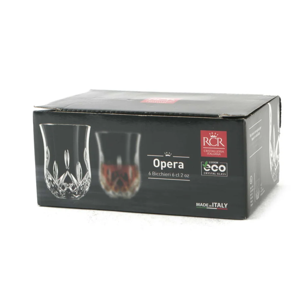 Set 6 Bicchieri Liquore Opera 6 cl RCR CRISTALLERIA ITALIANA