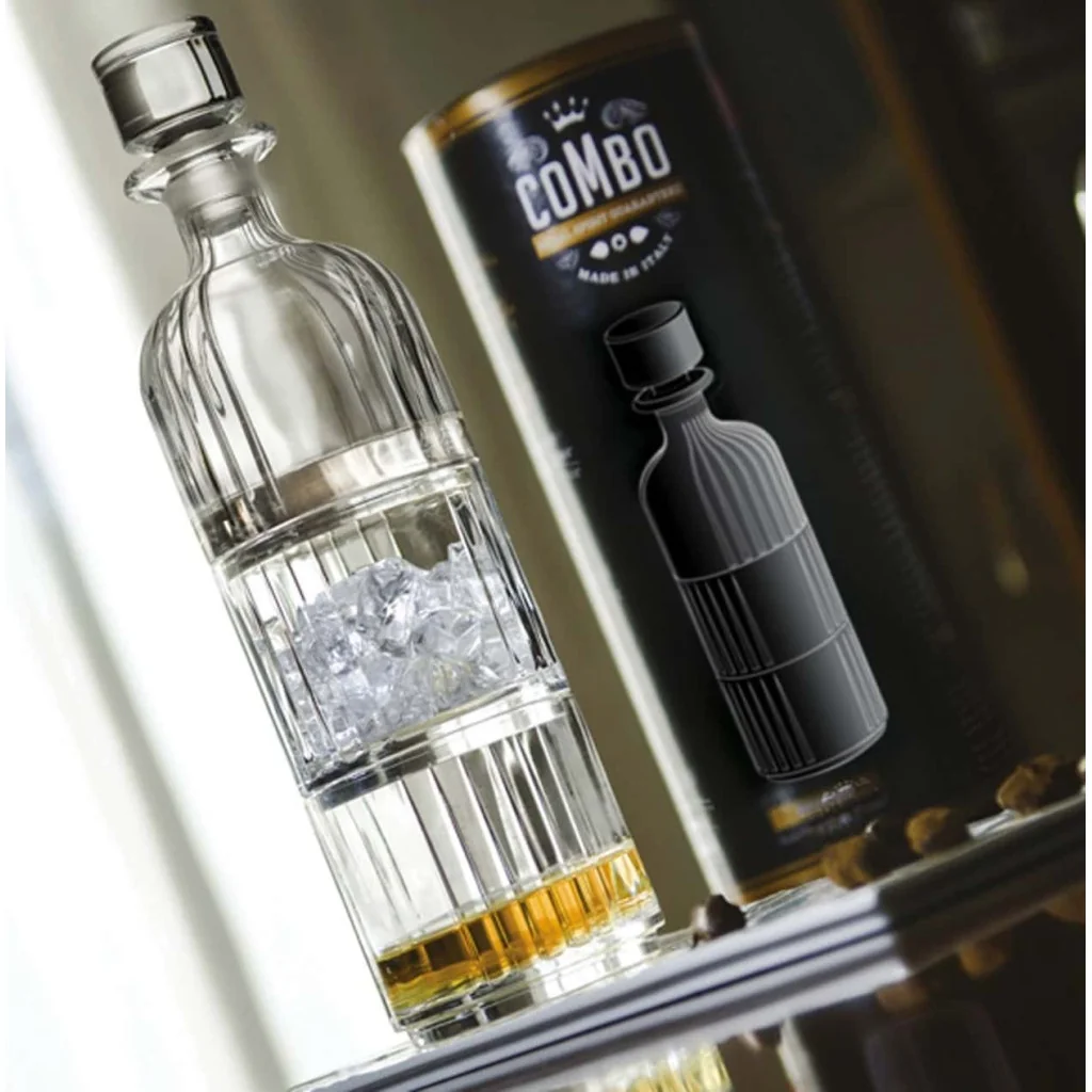 Set Bottiglia e 2 Bicchieri Combo Tumbler RCR CRISTALLERIA