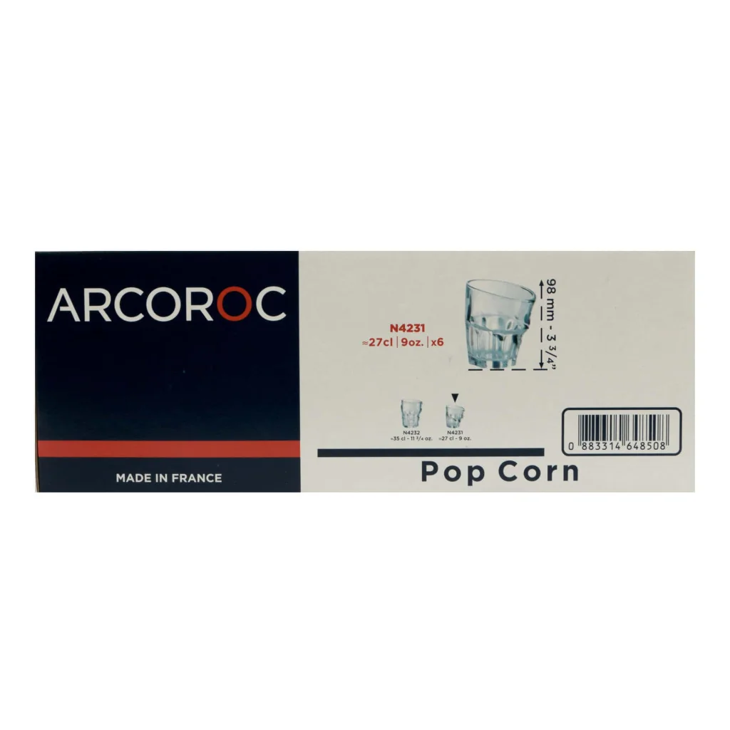 Set 6 Bicchieri Cocktail Pop Corn 27 cl ARCOROC