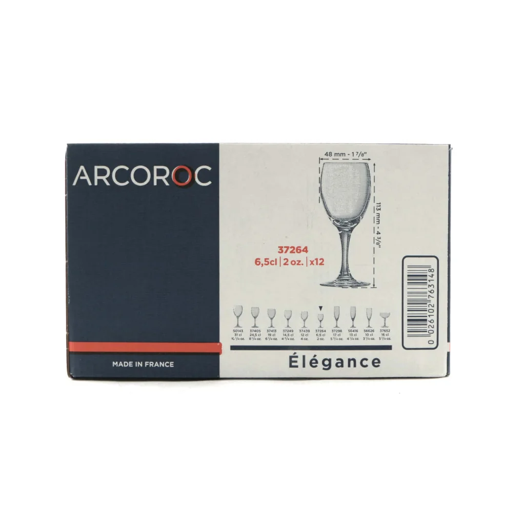 Set 12 Calici Grappa Elegance 6,5 cl ARCOROC