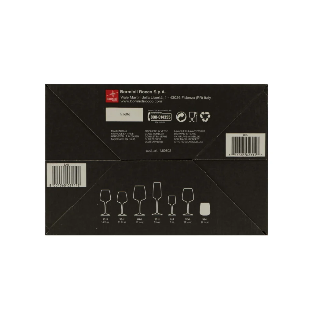 Set 6 Bicchieri Acqua Aurum 37 cl BORMIOLI ROCCO