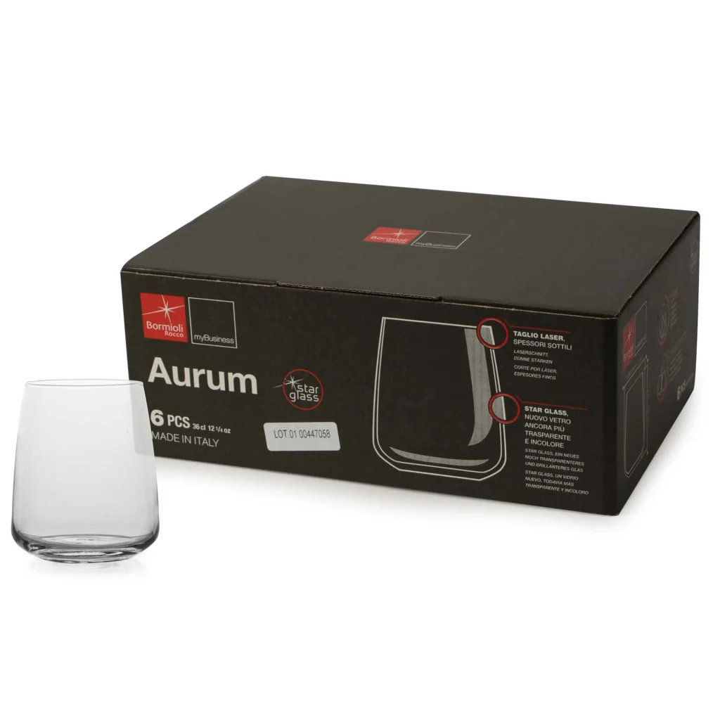 Set 6 Bicchieri Acqua Aurum 37 cl BORMIOLI ROCCO