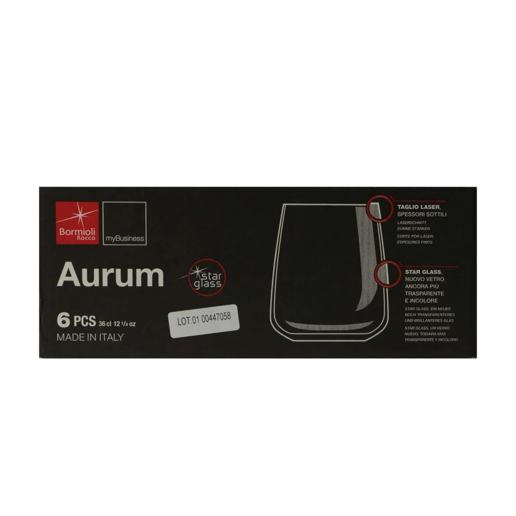 Set 6 Bicchieri Acqua Aurum 37 cl BORMIOLI ROCCO