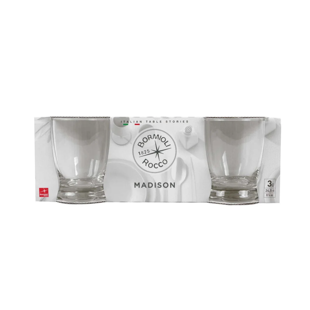 Set 3 Bicchieri Acqua Madison 24 cl BORMIOLI ROCCO