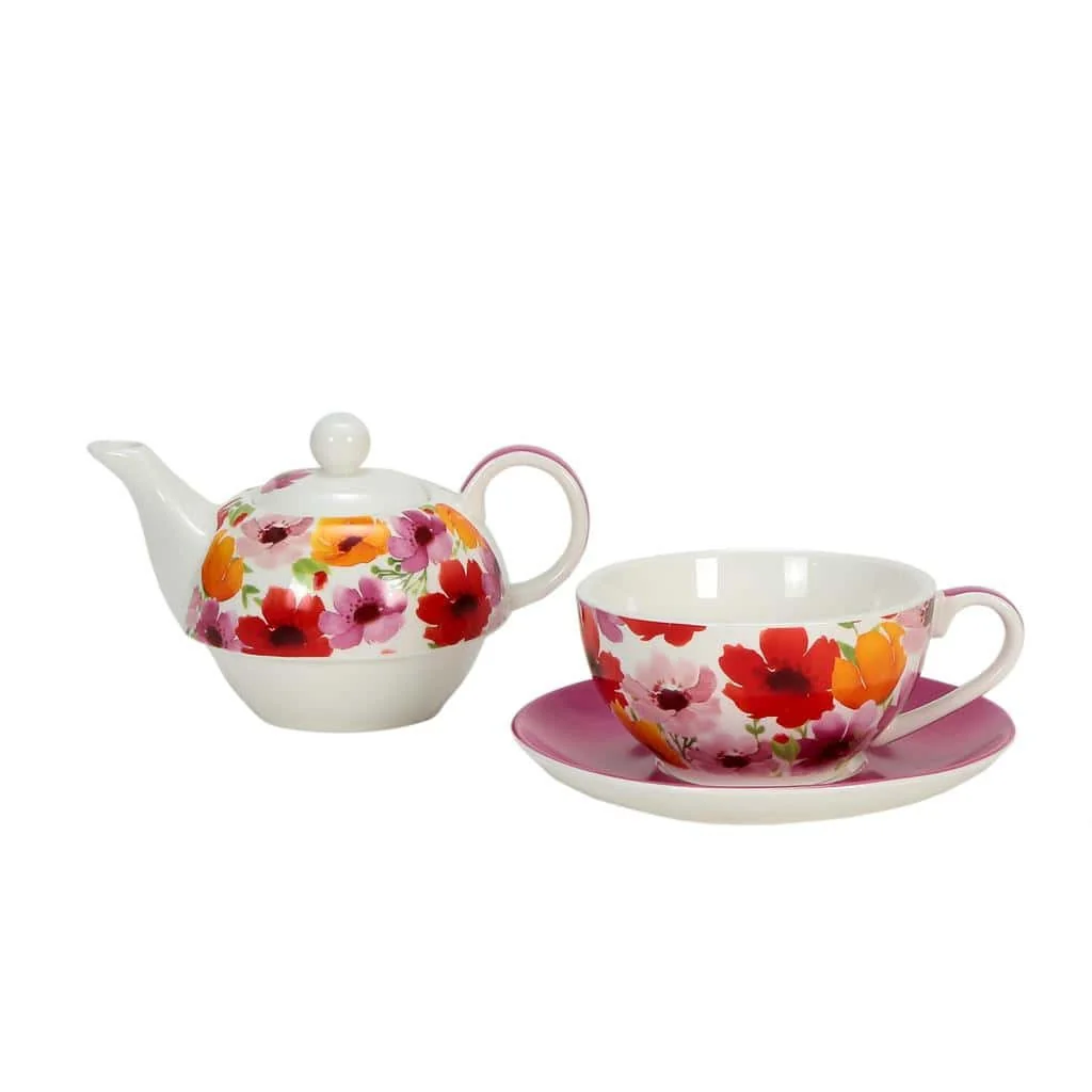 Teiera Breakfast Tea for One Green Pink 35 cl MEDRI