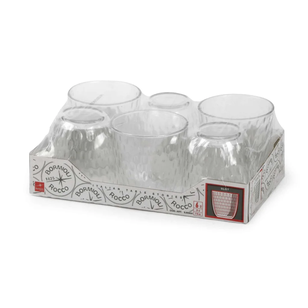 Set 6 Bicchieri Acqua Slot Trasparenti 29 cl BORMIOLI ROCCO
