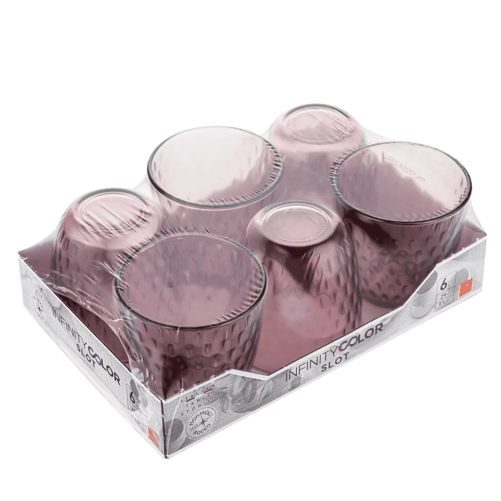 Set 6 Bicchieri Acqua Slot Lilac Rose 29 cl BORMIOLI ROCCO