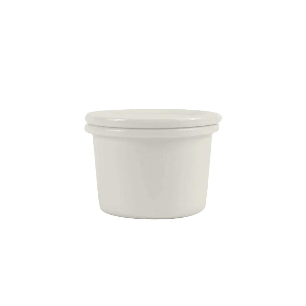 Vasetto Cilindrico Bianco con Coperchio 80 ml DT