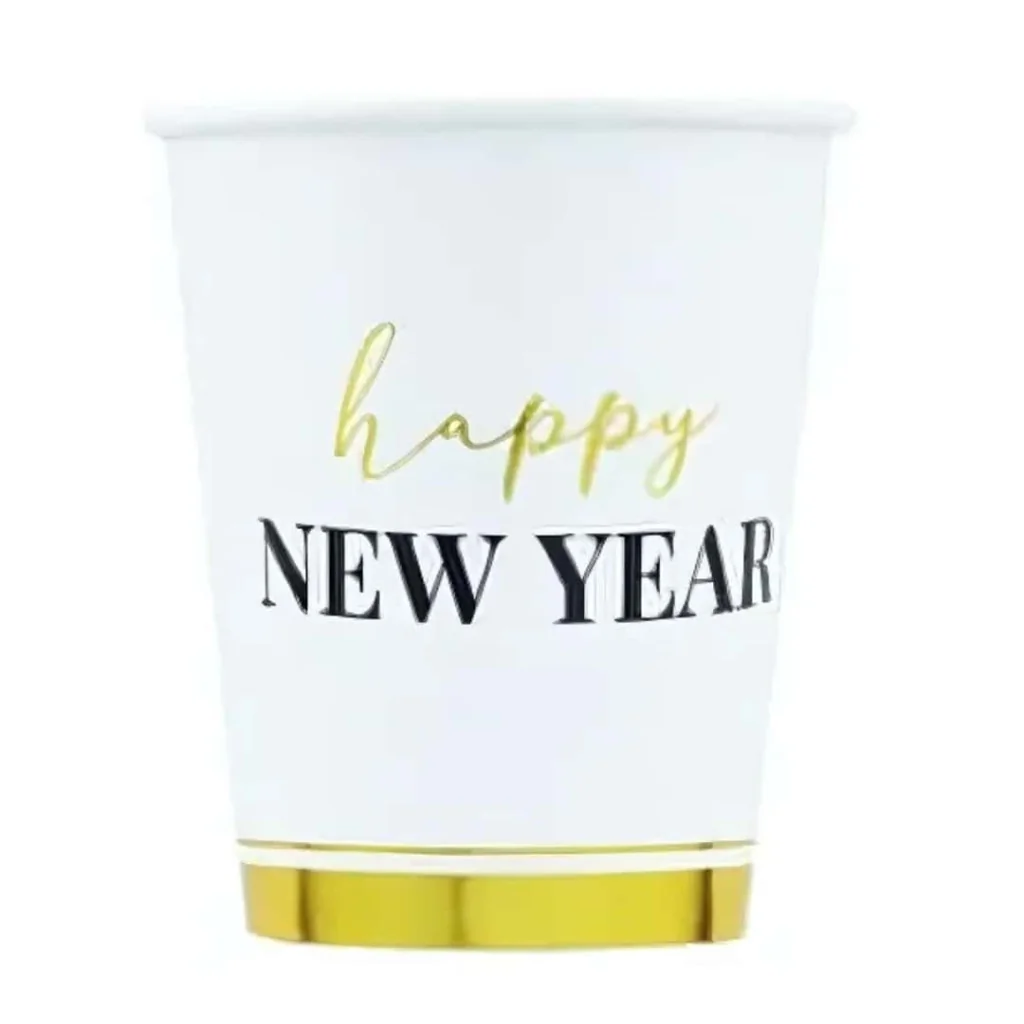 Bicchieri Happy New Year Orologio 250 cc 8 pz GIVI ITALIA