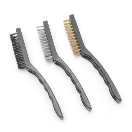 Set 3 Spazzole Metalliche Strette 23 cm HENDI