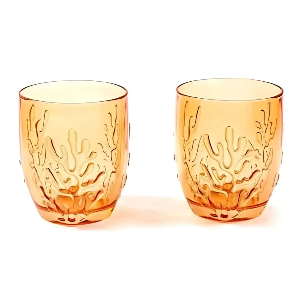 Set 6 Bicchieri Acqua Coralli Arancioni 30 cl 
