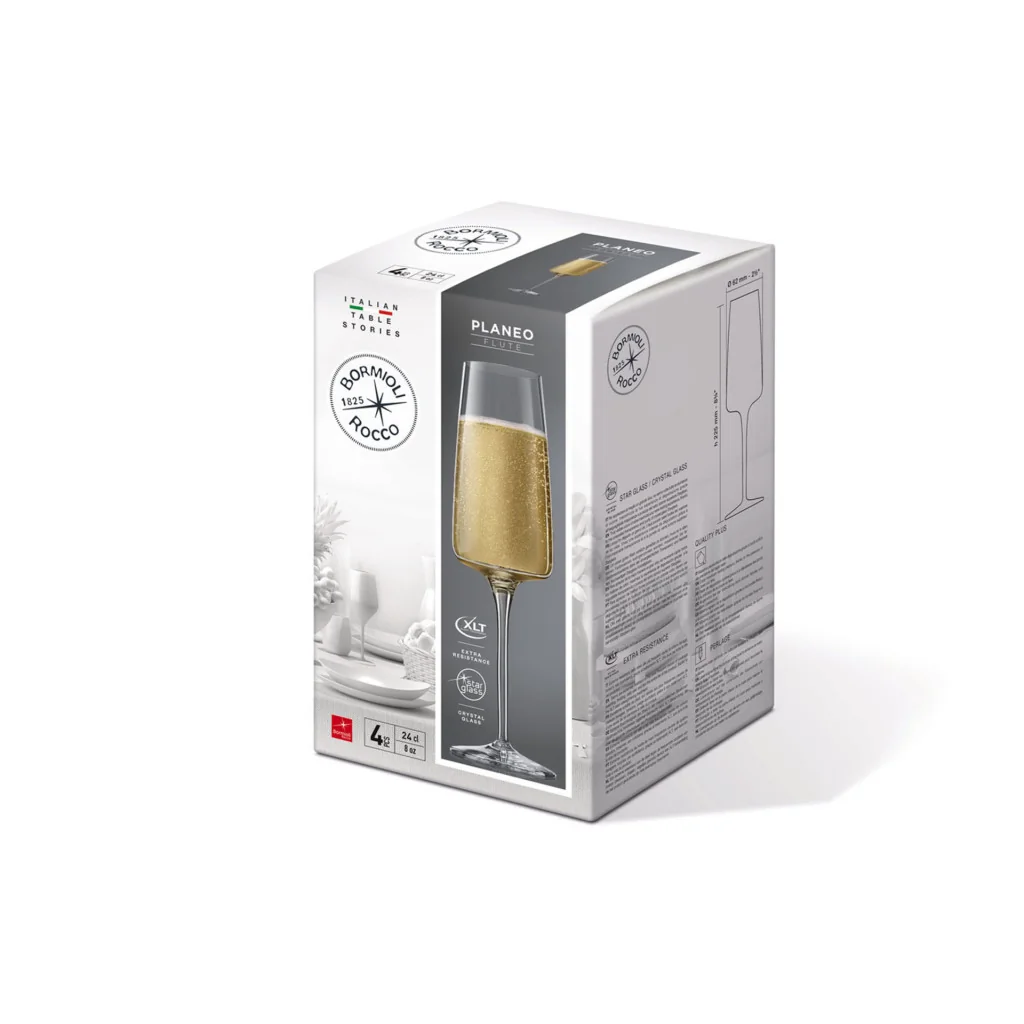 Set 4 Calici Flute Nexo Planeo 26,2 cl BORMIOLI ROCCO
