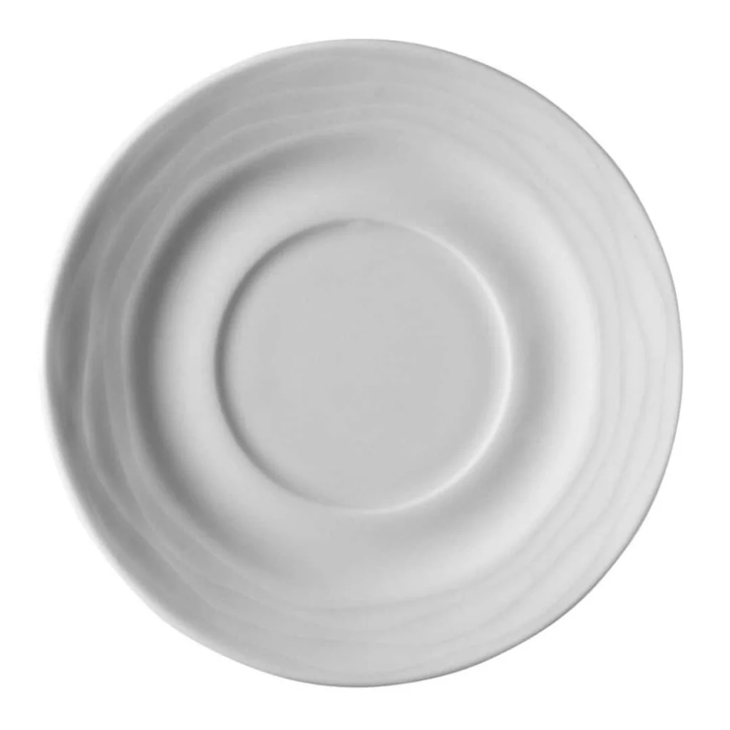 Set 12 Piattini Tazza Te Sea Wave Bianchi KUTAHYA PORSELEN