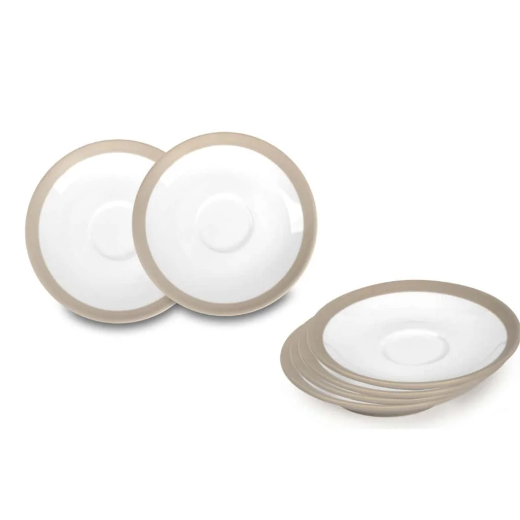 Set 6 Piattini Caffè Tortora Coffee e Co ø 12 cm DT