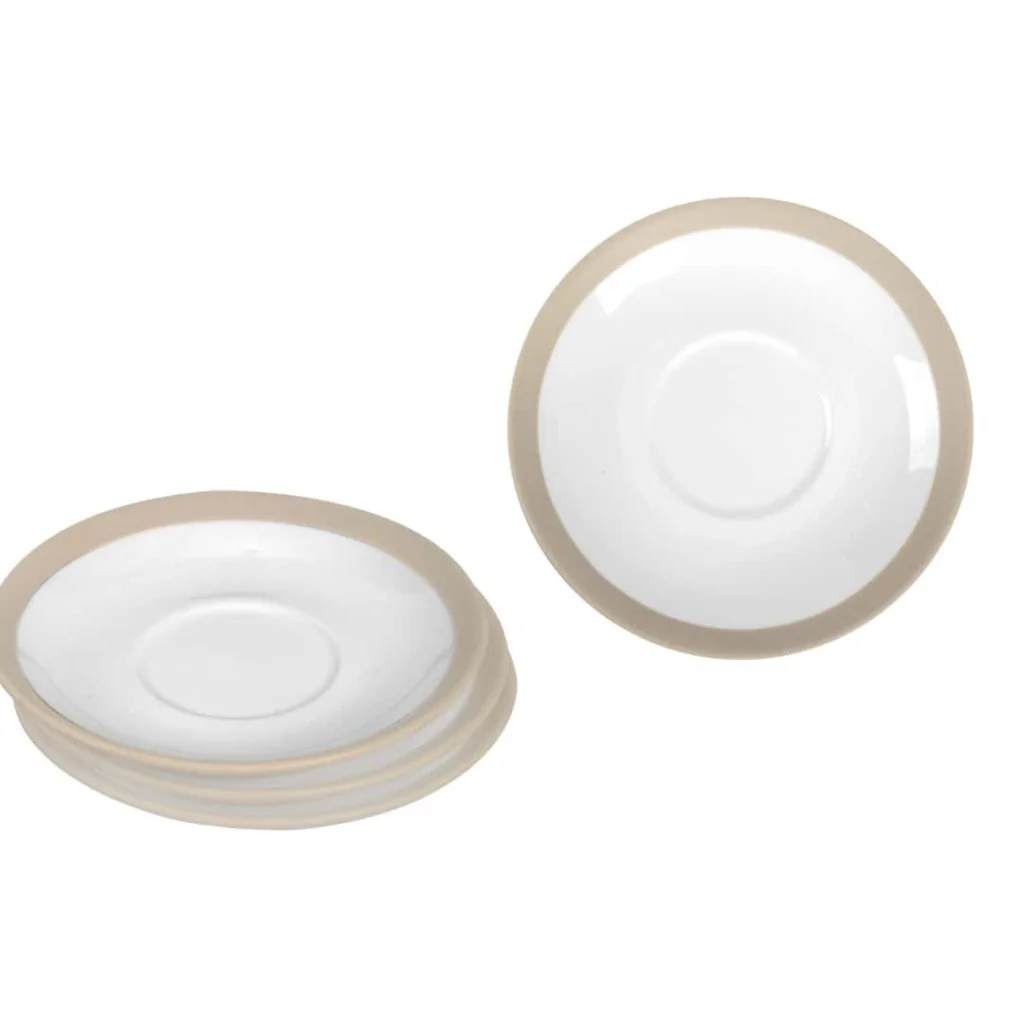 Set 4 Piattini Cappuccino Tortora Coffee e Co ø 14 cm DT