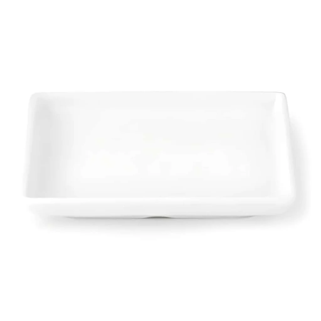 Piattino Melamina Curvo Bianco 10 cm DT
