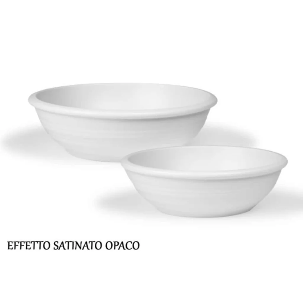 Insalatiera Tonda Righe Bianca Melamina ø 26 cm DT
