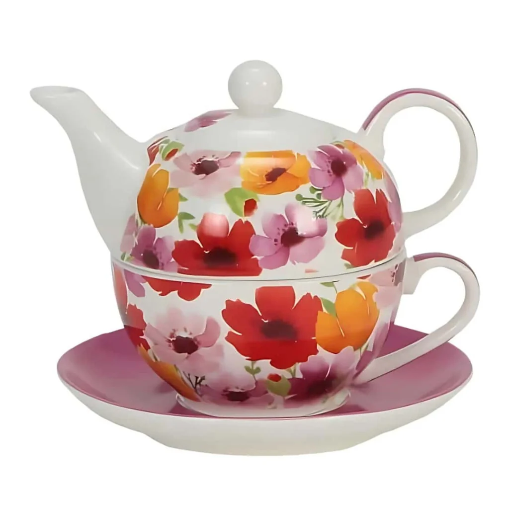 Teiera Breakfast Tea for One Green Pink 35 cl MEDRI
