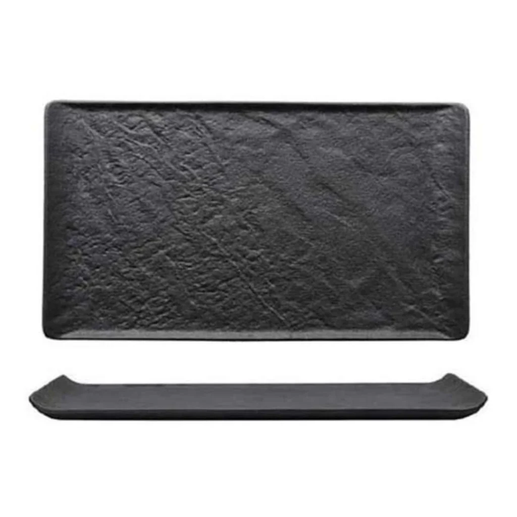 Vassoio Effetto Pietra Nero 34x20,5 cm MORINI