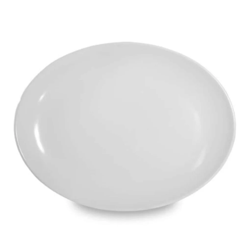 Vassoio Melamina Ovale Bianco 45x34 cm DT