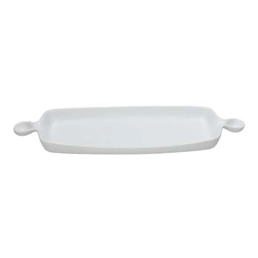 Piatto Gourmet Rettangolare Bianco in Porcellana 47x15 cm Tognana