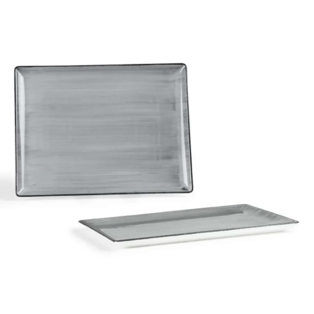 Vassoio Purity Grigio 31x24 cm LE NOUVEAU COQ