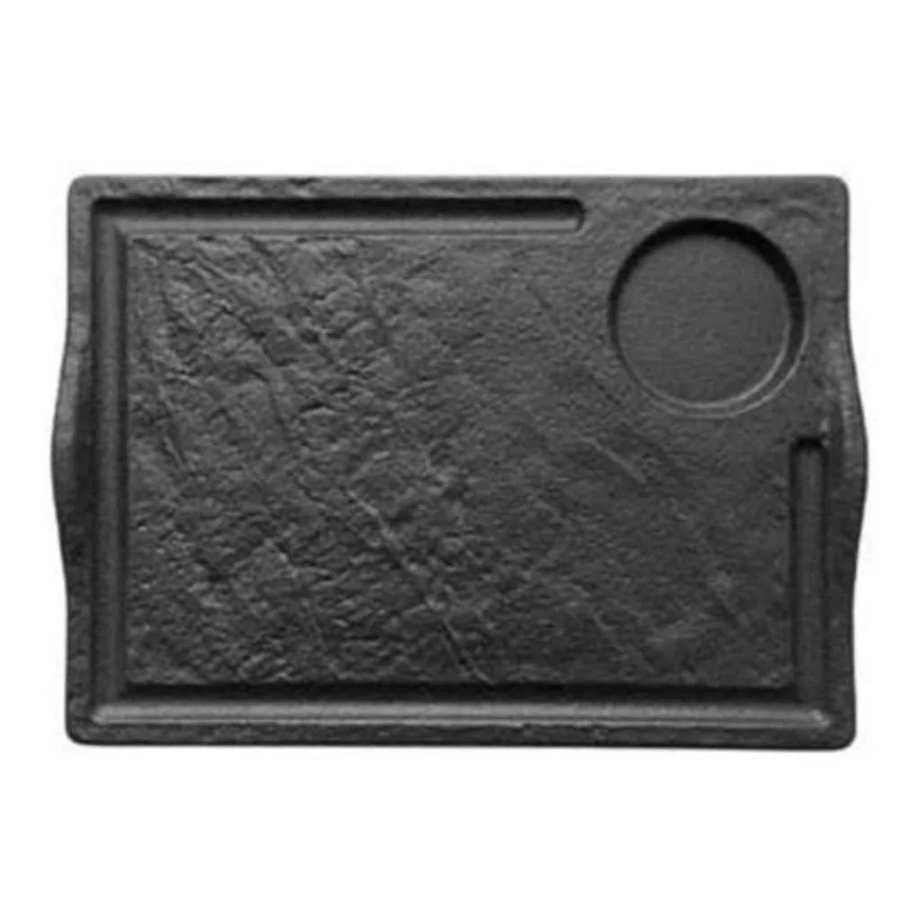 Piatto Bistecca Nero Con Foro 33x24 cm MORINI