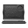 Piatto Bistecca Nero Con Foro 33x24 cm MORINI