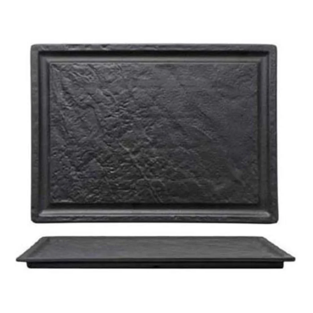 Piatto Bistecca Effetto Pietra 33x24 cm MORINI