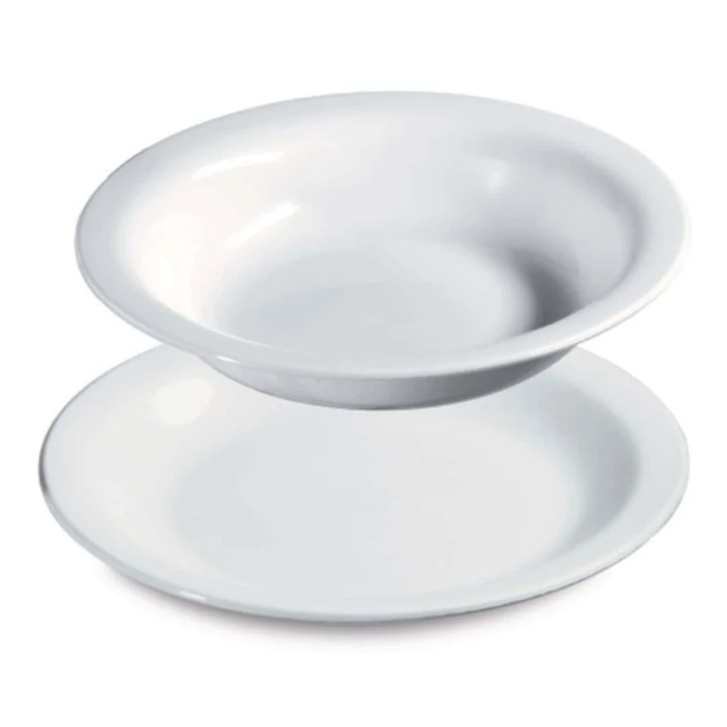 Piatto Piano Bianco Infrangibile Ø 23 cm GIGANPLAST