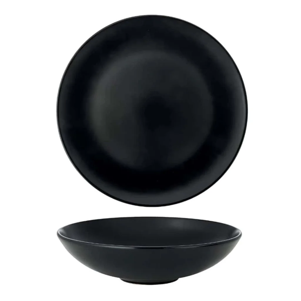Piatto Fondo Monaco Nero Opaco 19 cm MORINI