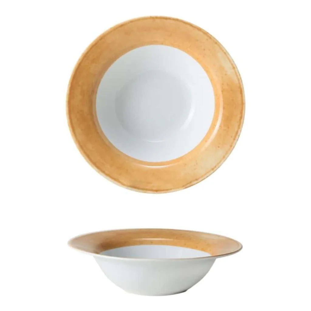 Set 6 Piatti Pasta Bowl Matiz Ocra ø 23,5 cm MEDRI