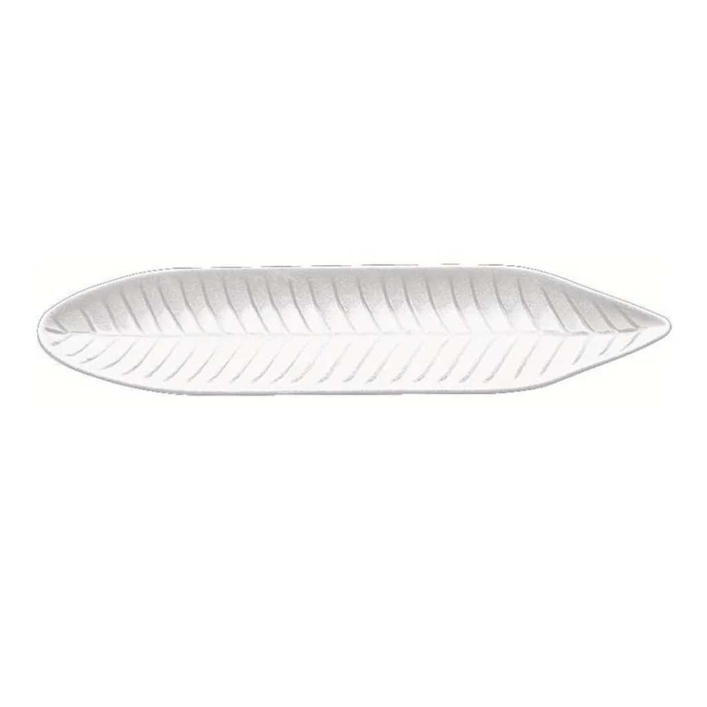 Piatto Foglia Bianco 34,5x8 cm SAMBONET PADERNO