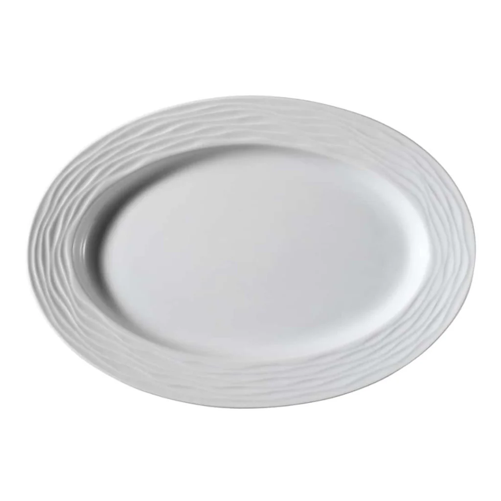 Piatto Ovale Sea Wave Bianco 24 cm KUTAHYA PORSELEN