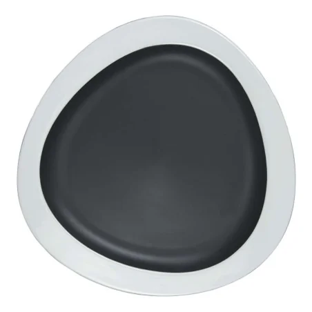 Piatto Piano Persephone Nero Filo Bianco 22,5 cm LE COQ