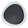 Piatto Piano Persephone Nero Filo Bianco 22,5 cm LE COQ