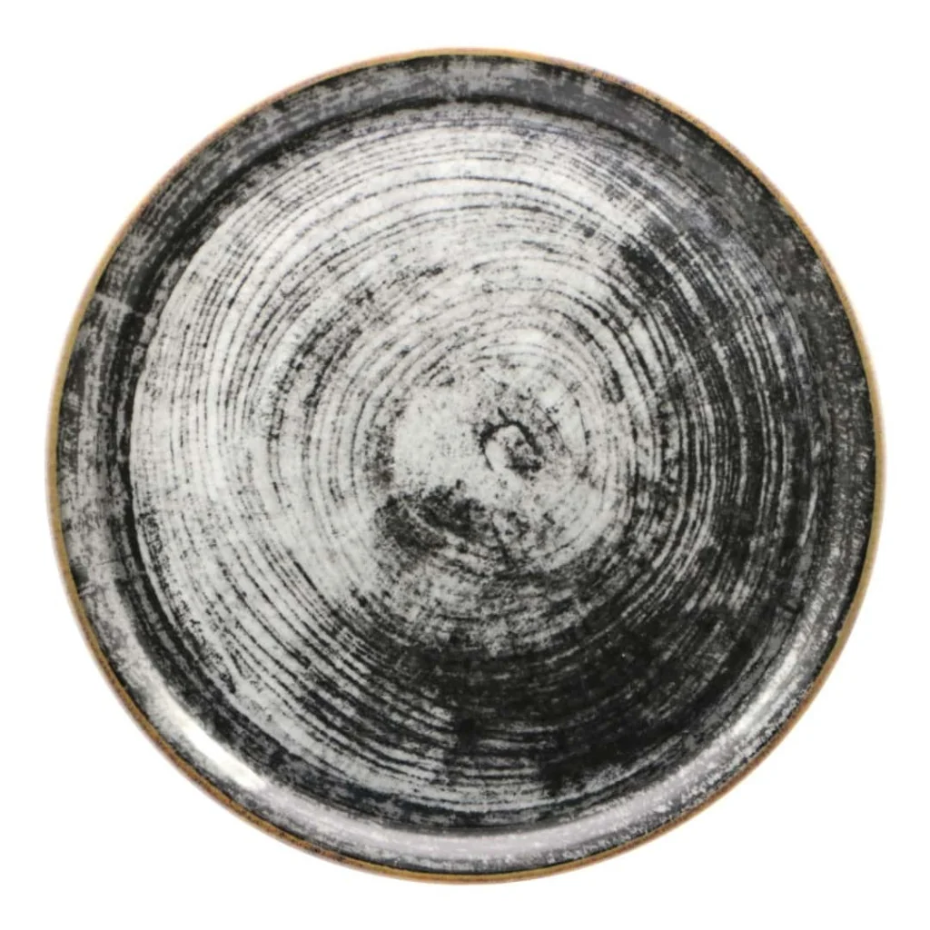 Piatto Pizza Black Round Napoli 33 cm SATURNIA